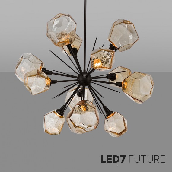 Loft Industry Modern - Glass Stones Chandelier